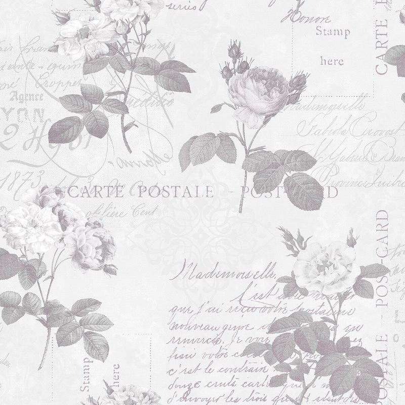 Galerie Wallcoverings Country Cottage Vintage Floral Postcard Non-woven Matte Wallpaper Roll