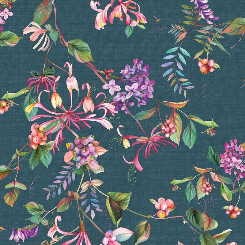 Galerie Wallcoverings Flora Summer Floral Bouquet Vinyl on Non-woven Matte Wallpaper Roll