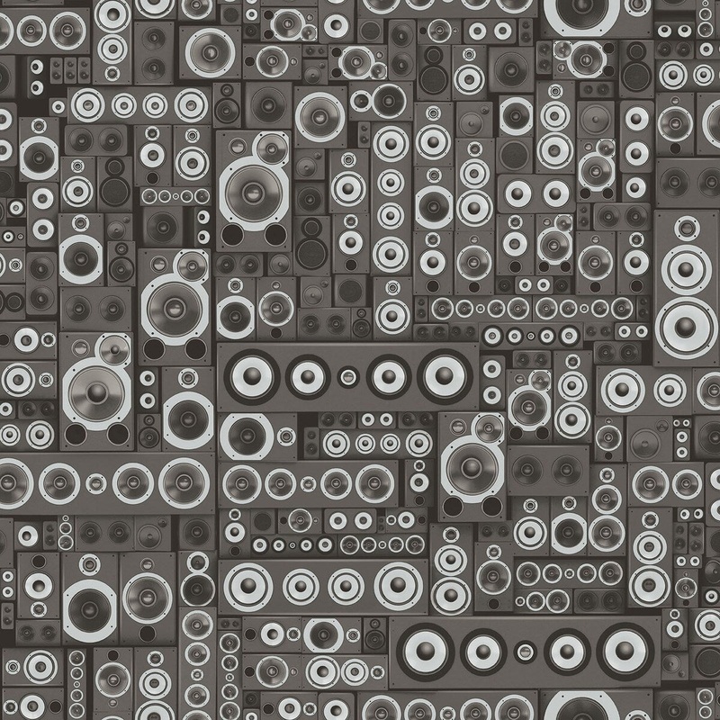 Galerie Wallcoverings Grunge Geometric Speakers Effect Non-woven Matte Wallpaper Roll