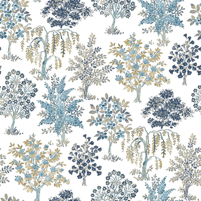 Galerie Wallcoverings Into The Wild Alberi Trees Non-woven Metallic Wallpaper Roll