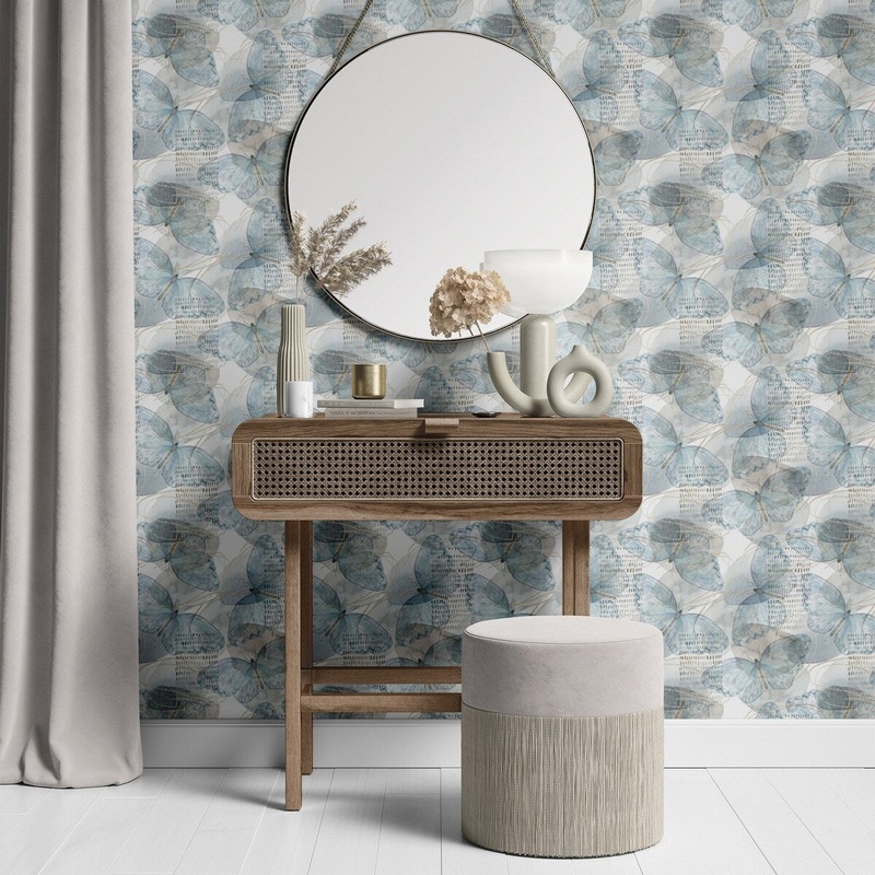 Blue Butterflies Peel and Stick Wallpaper