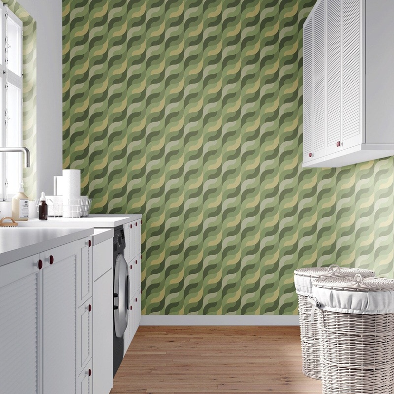 Curves Removable Wallpaper, Cool Funky Pattern Wall Cling