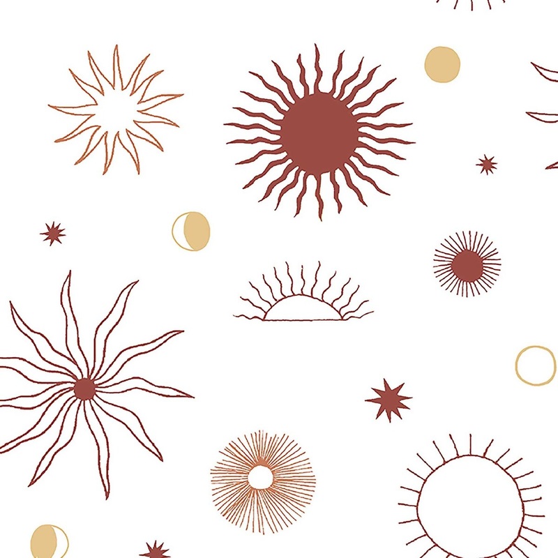 Elana Gabrielle Sun Phases Fire Peel & Stick Wallpaper - 20.5 in. W x 18 ft. L