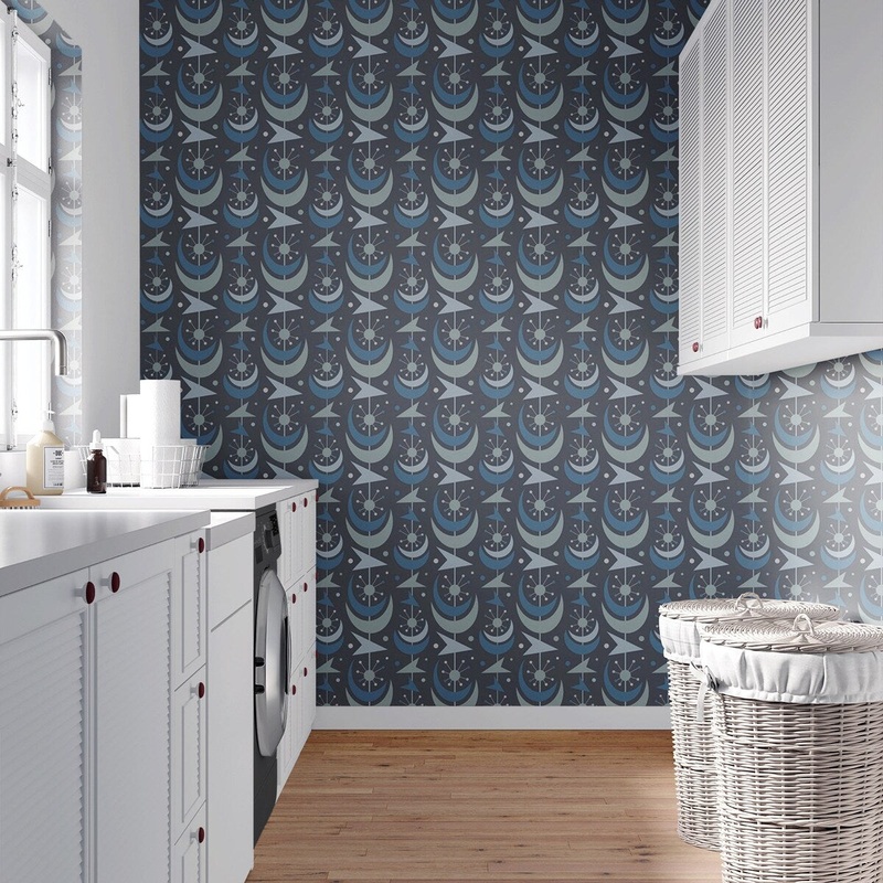 Galactica Removable Wallpaper, Cool Space Pattern Wall Cling