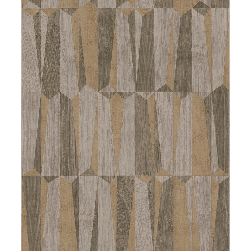 Galerie Wallcoverings Fusion Collection Geo Point Wood Effect Non-woven Matte Wallpaper Roll