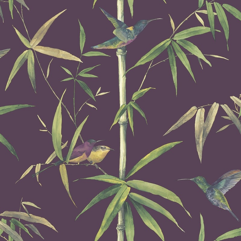 Galerie Wallcoverings Global Fusion Hummingbirds Non-woven Matte Wallpaper Roll