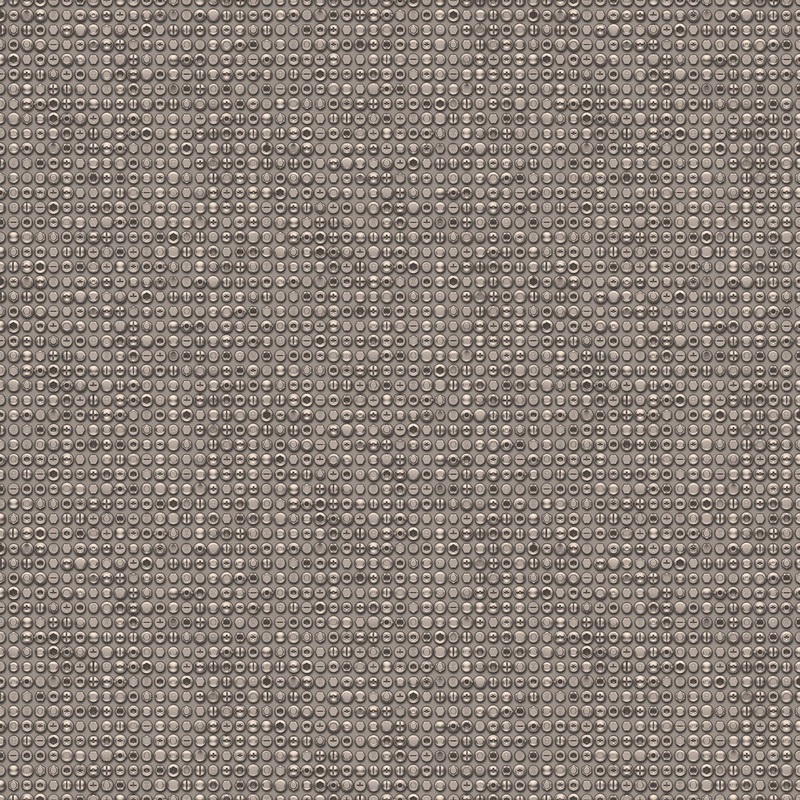 Galerie Wallcoverings Grunge Nuts & Bolts Design Non-woven Metallic Wallpaper Roll