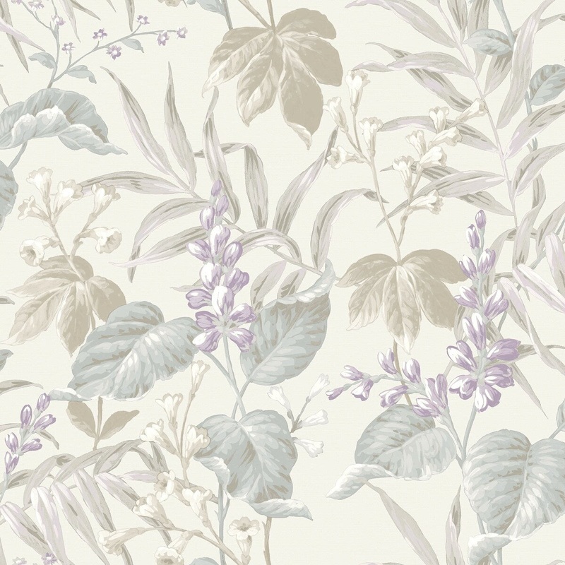 Galerie Wallcoverings Italian Style Floral Tree Leaf Vinyl on Non-woven Luster Wallpaper Roll