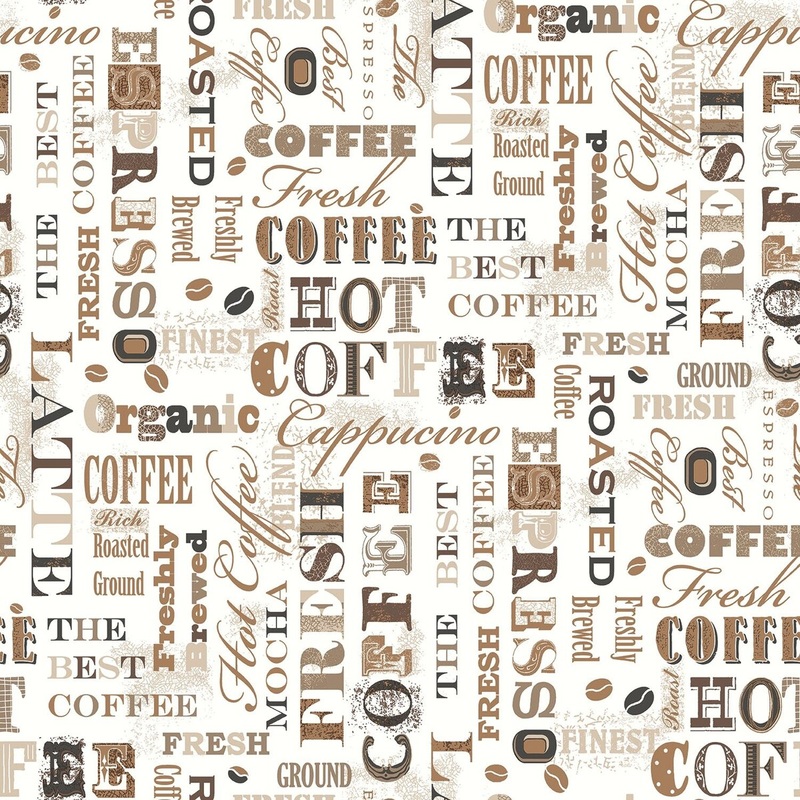Galerie Wallcoverings Kitchen Recipes Coffee and Tea Vinyl on Non-woven Matte Wallpaper Roll
