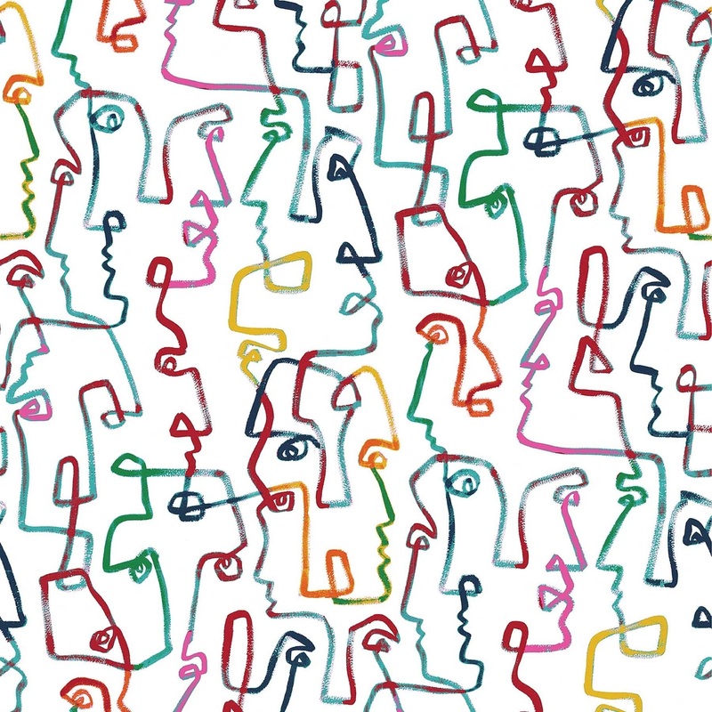 Surface Style Gestures Crayon Peel & Stick Wallpaper - 20.5 in. W x 18 ft. L