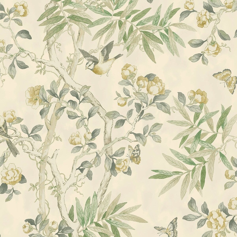 Surface Style Kimono Vine Putty Peel & Stick Wallpaper - 20.5 in. W x 18 ft. L