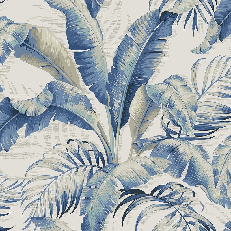 Tommy Bahama Palmiers Azure Peel & Stick Wallpaper - 20.5 in. W x 18 ft. L