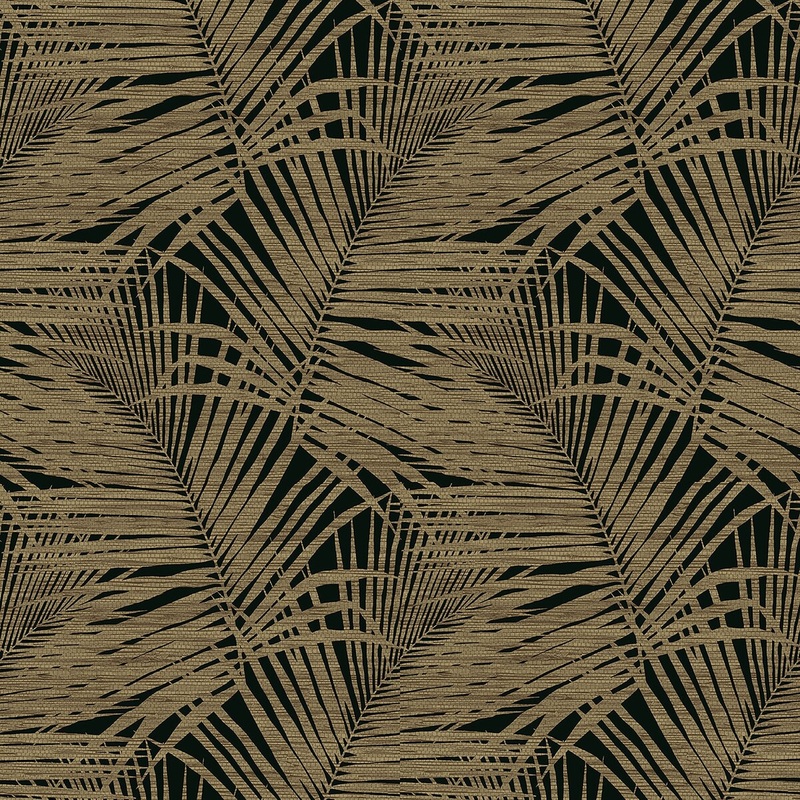 Tommy Bahama Shadow Palms Noir Peel & Stick Wallpaper - 20.5 in. W x 18 ft. L