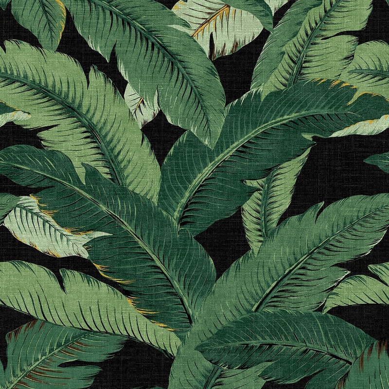 Tommy Bahama Swaying Palms Coal Peel & Stick Wallpaper - 20.5 in. W x 18 ft. L