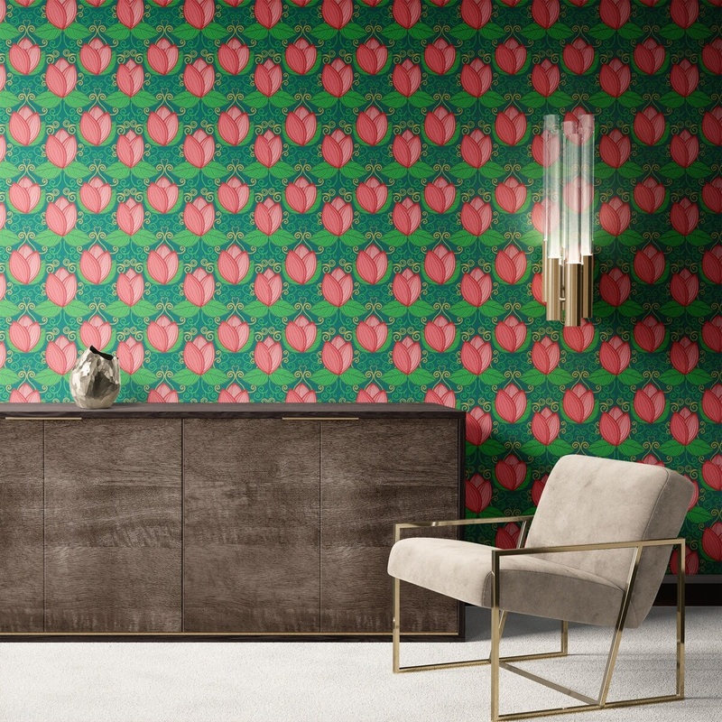 Tulips Peel and Stick Wallpaper