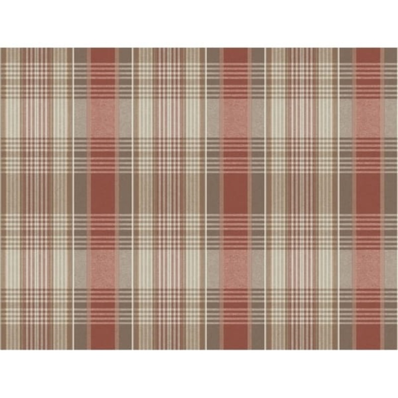 Bartola Plaid Wallpaper, 27 in. x 27 ft. = 60.75 sq.ft., in Reds