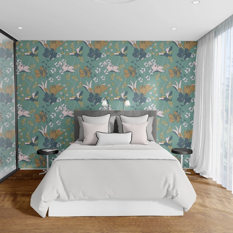 Beautiful Flowers Peel and Stick Wallpaper