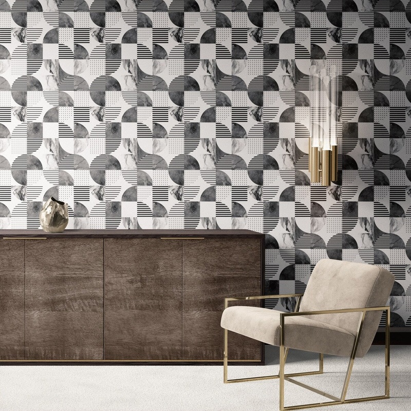 Black and White Pattern Peel and Stick Wallpaper