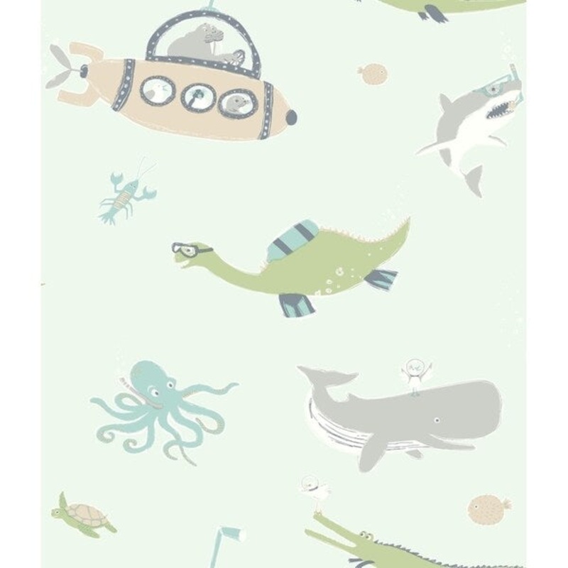 Callaway Underwater Exploration Wallpaper 20.5 In. x 33 Ft = 56 Sq. Ft. In Blues