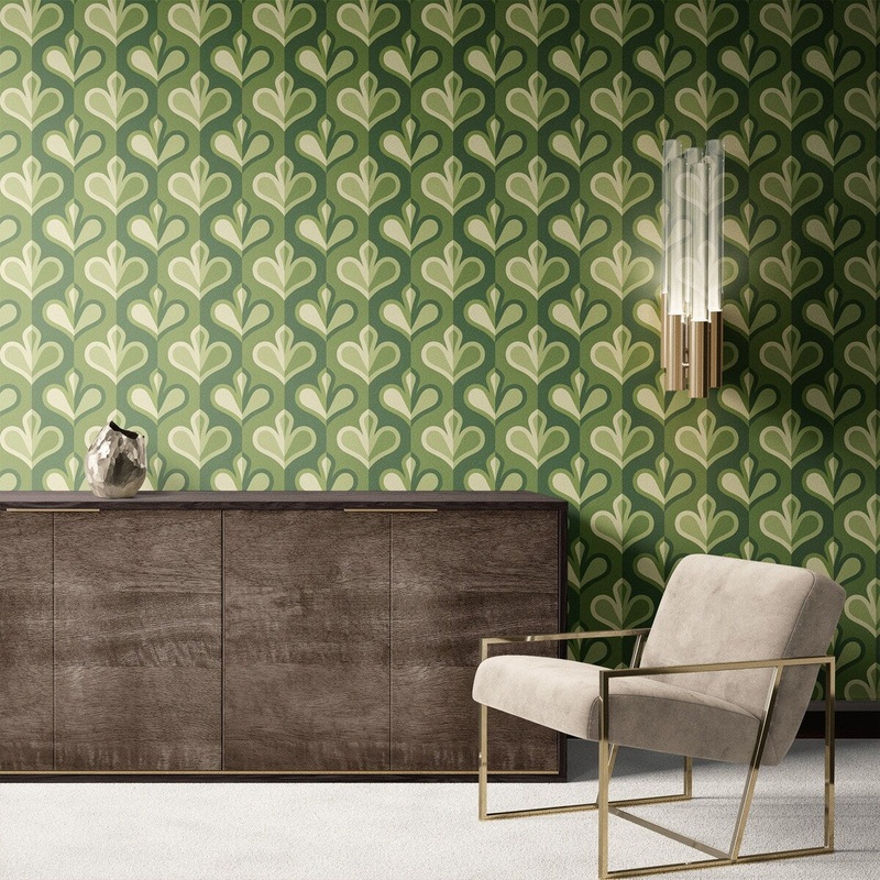 Clover Pattern Removable Wallpaper, Pretty Leaf Wall Cling