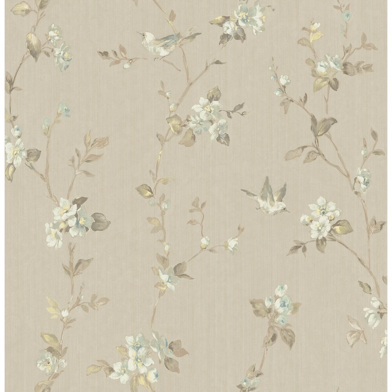 Commisso Jacqueline Multicolor Floral Scroll 33' L X 20.5" W Wallpaper Roll
