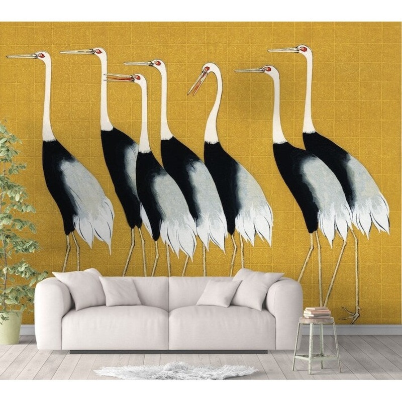 Crane Birds Removable Wallpaper