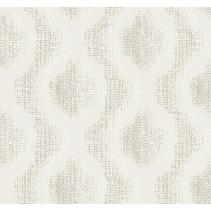 Evanescence Wallpaper, 27 in. x 27 ft. = 60.75 sq.ft., in iridescent cream, white, grey, beige