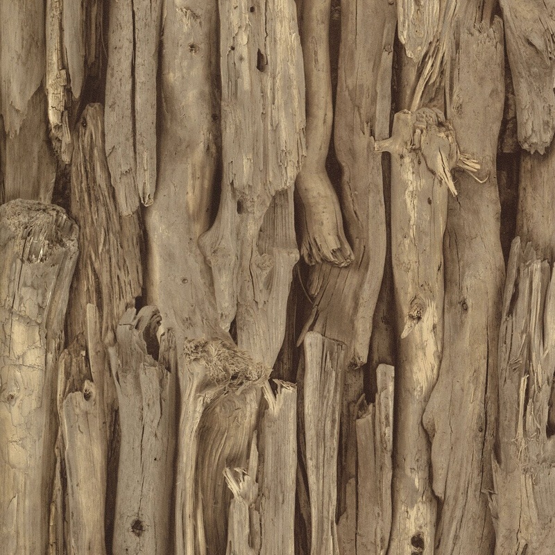 Textured Frantz Driftwood Wallpaper 20.5 in x 33 ft = About 56.4 square feet