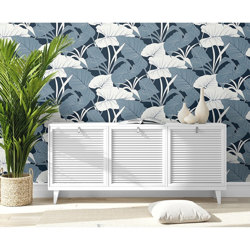 Toledo Elephant Leaves 20.9 In W X 18 Ft L Self-Adhesive Peel And Stick Wallpaper