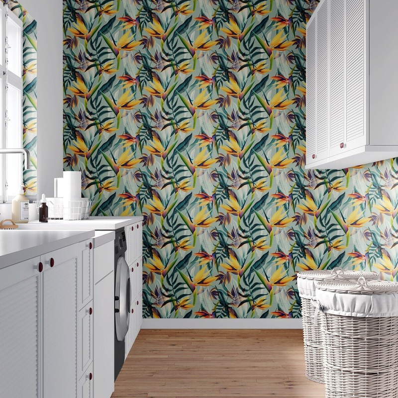 Birds of Paradise Peel and Stick Wallpaper