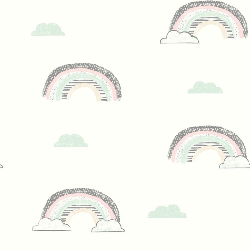 Chasing Rainbows Wallpaper, 20.5 in. x 33 ft = 56 sq. ft., in Blacks