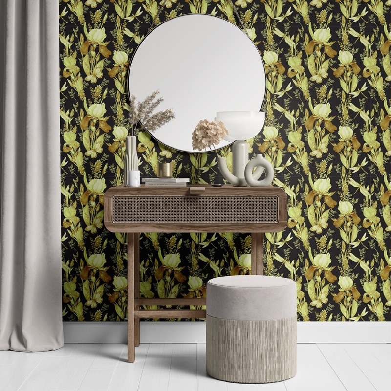 Dried Flowers Peel and Stick Wallpaper