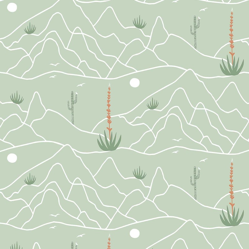 Elana Gabrielle Desert Afternoon Sage Peel & Stick Wallpaper - 20.5 in. W x 18 ft. L