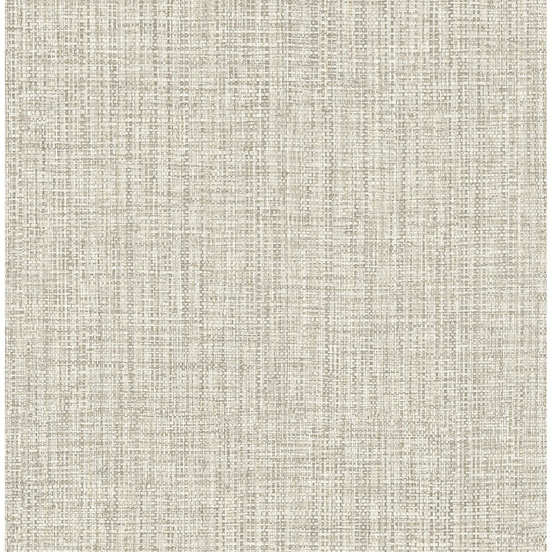 Faux Grasscloth Tatiana Rattan Off-White Woven Wallpaper