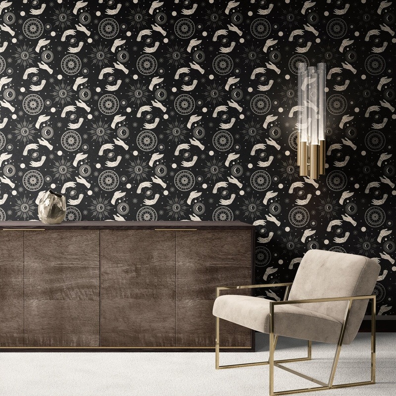 Fortune Telling Removable Wallpaper, Spiritual Pattern Wall Cling