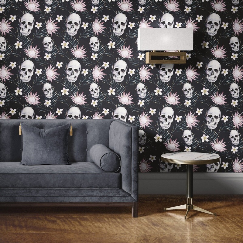 Skulls Peel and Stick Wallpaper