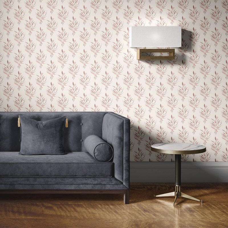 Smudge Removable Wallpaper, Elegant Botanical Wall Cling, Artistic Peel and Stick