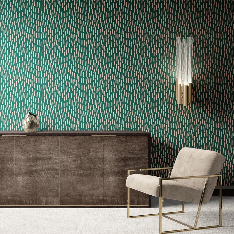 Sprinkles Pattern Removable Wallpaper, Pretty Green Wall Cling