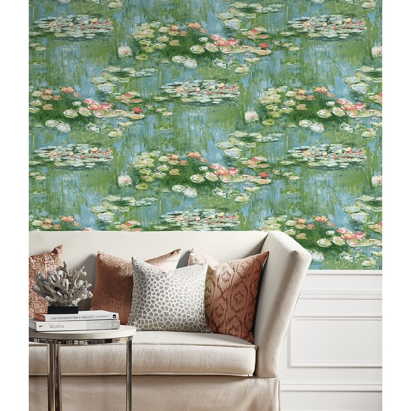 Sunnyvale Lily Pond 20.5 In W X 18 Ft L Self-Adhesive Peel And Stick Wallpaper
