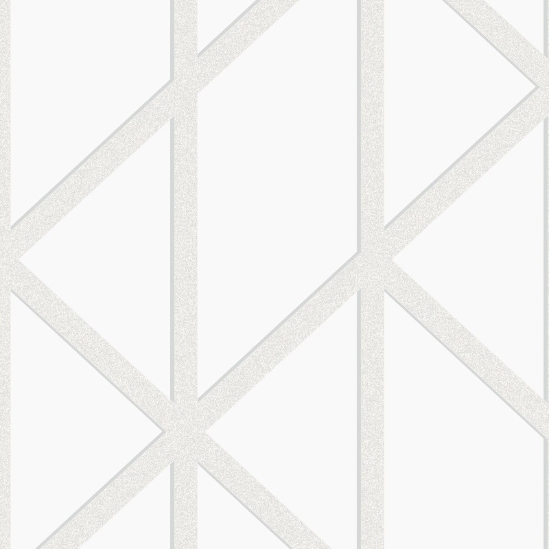 Superfresco Easy Geo Panel White Wallpaper