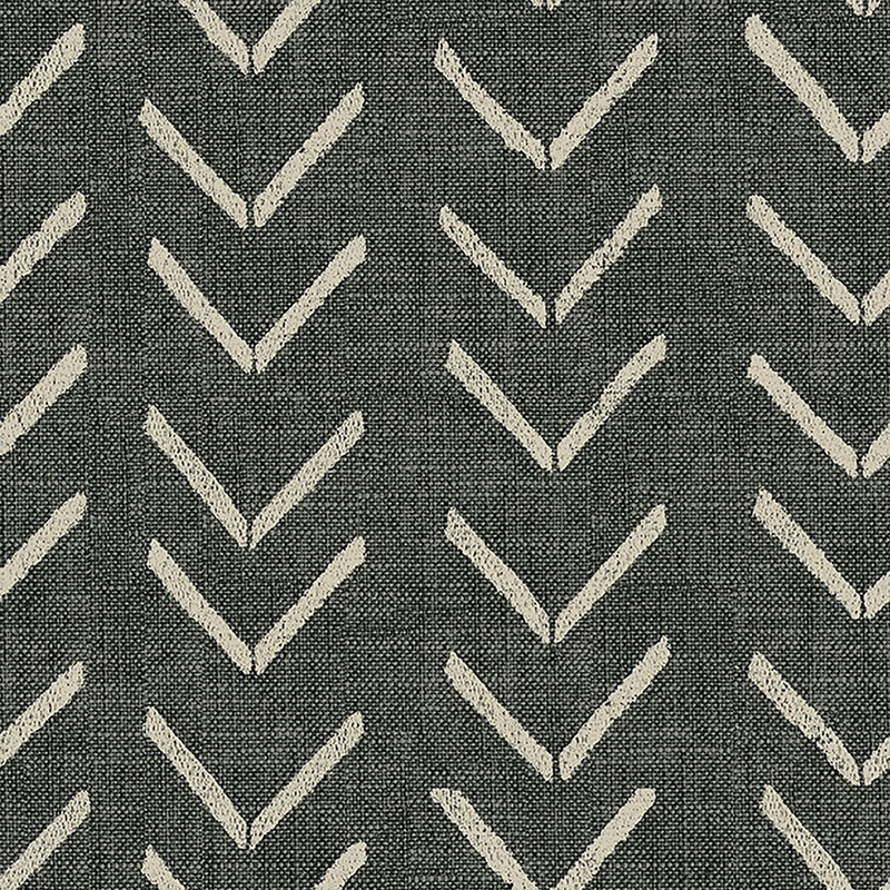 Surface Style Bogolan Sky Ebony Peel & Stick Wallpaper - 20.5 in. W x 18 ft. L