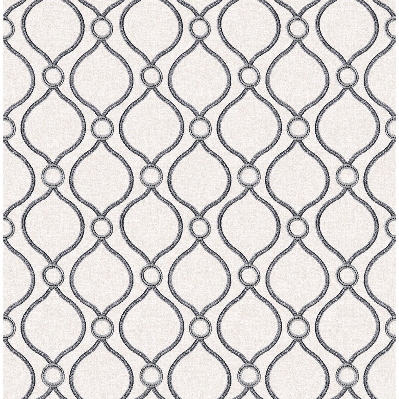 Surface Style Curveball Geometric Noir Peel and Stick Wallpaper - 20.5 in. W x 18 ft. L