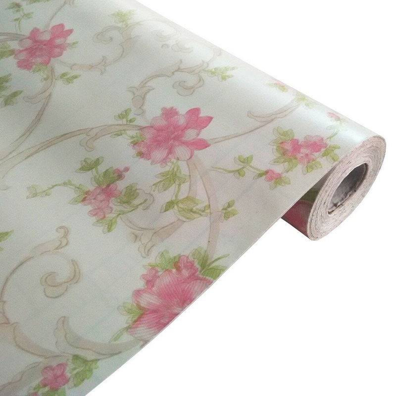 Vinyl Self-Adhesive Waterproof Wallpaper Strippable Pre-pasted Home Decor (Roll) for All Walls and The Ceiling,Rose