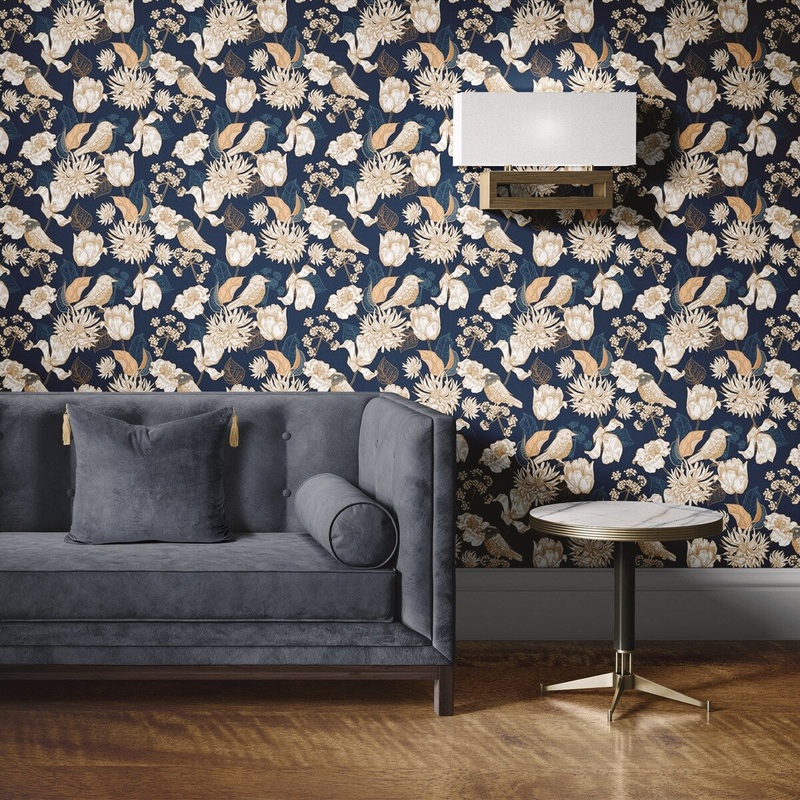 Assorted Beige Flowers Removable Wallpaper, Floral Pattern Wall Cling