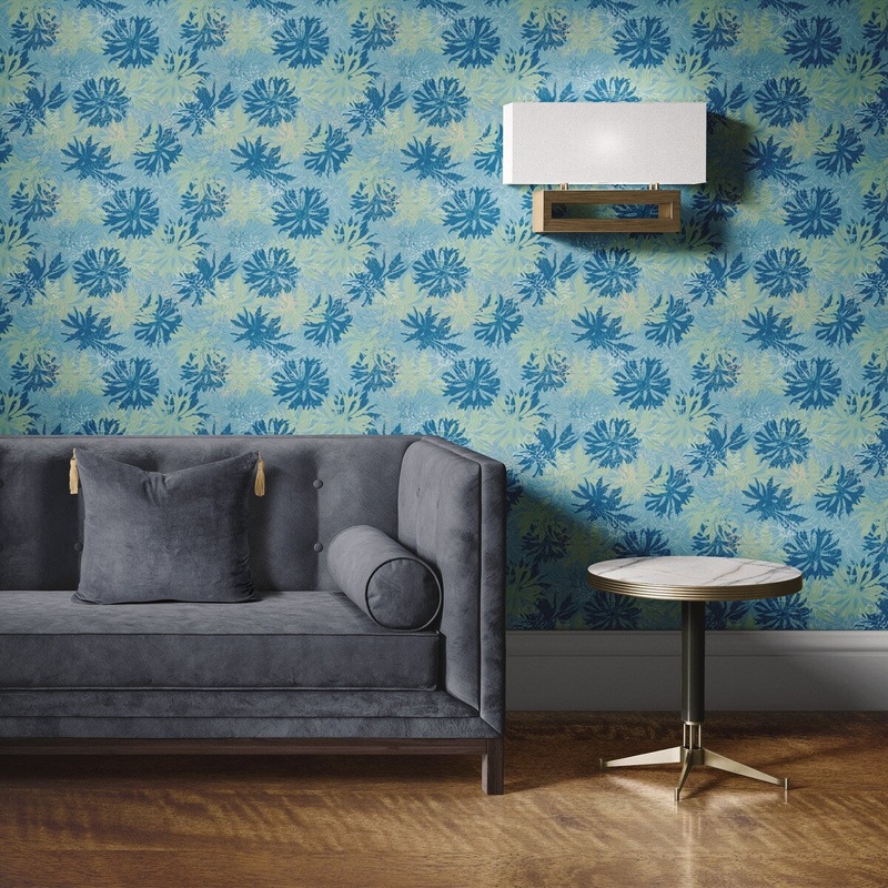 Blue Blooms Peel and Stick Wallpaper