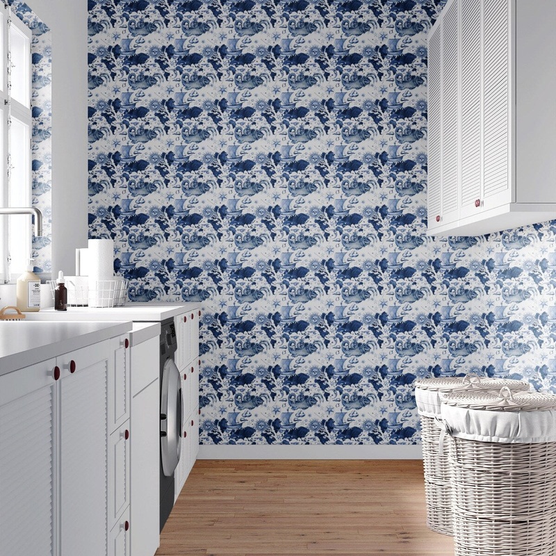 Blue Sail Peel and Stick Wallpaper