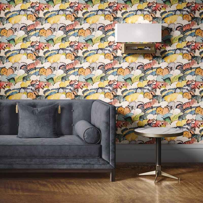Butterfly Wings Removable Wallpaper, Colorful Wall Cling