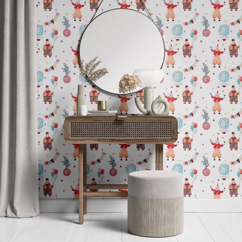 Clowns Peel and Stick Wallpaper