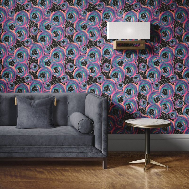 Colored Rings Peel and Stick Wallpaper