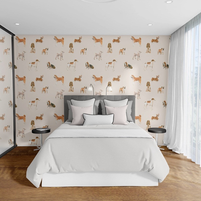 Dog Lovers Peel and Stick Wallpaper